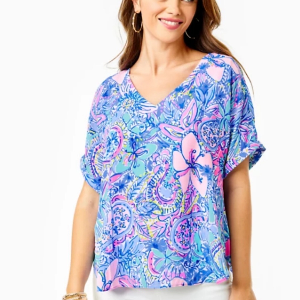 Lilly Pulitzer Casden Top Pop Up Got Your Back